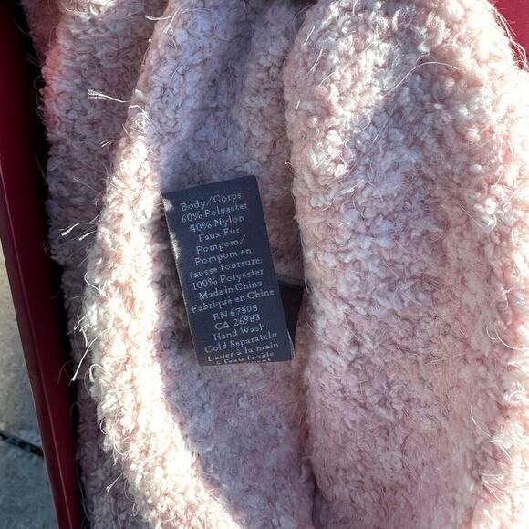 Vince Camuto Faux Fur Hat And Loop Winter Set Color Blush - Picture 9 of 11